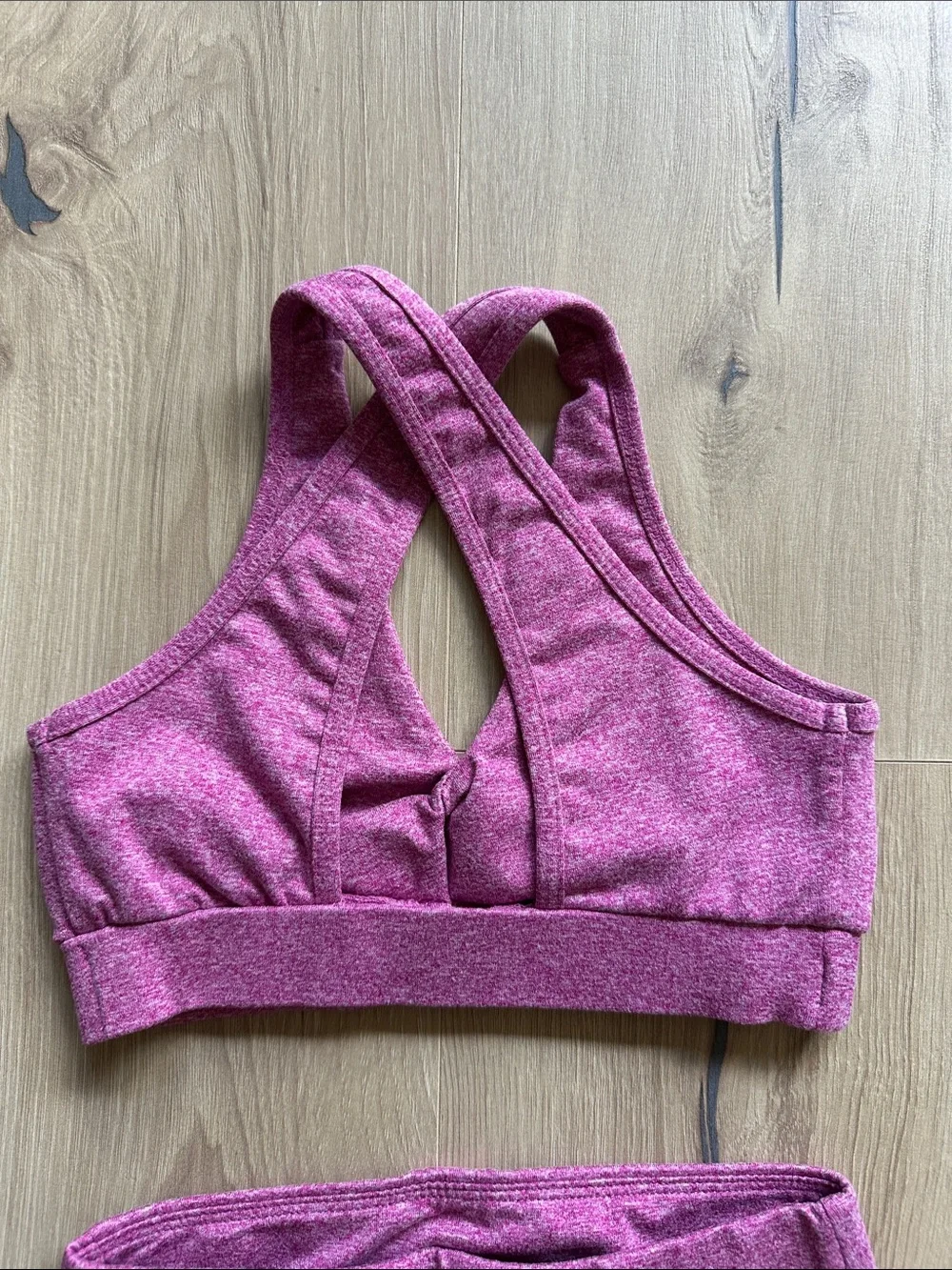 Girls' Pink Dance Active Set - Crop Top & High-Waist Leggings